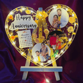 Personalized Resin Heart Table Top | Anniversary gift | Birthday gift | Gift for her | Best gift for marriage | Heart resin table top | gift for wedding | Resin photo table top - BBD GIFTS